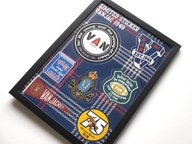 希少★VAN JAC ヴァンヂャケット★店舗限定ノベルティ ステッカー☆丸VAN エンブレム We Love Sports.など 7種類 額装品 / アイビー Kent