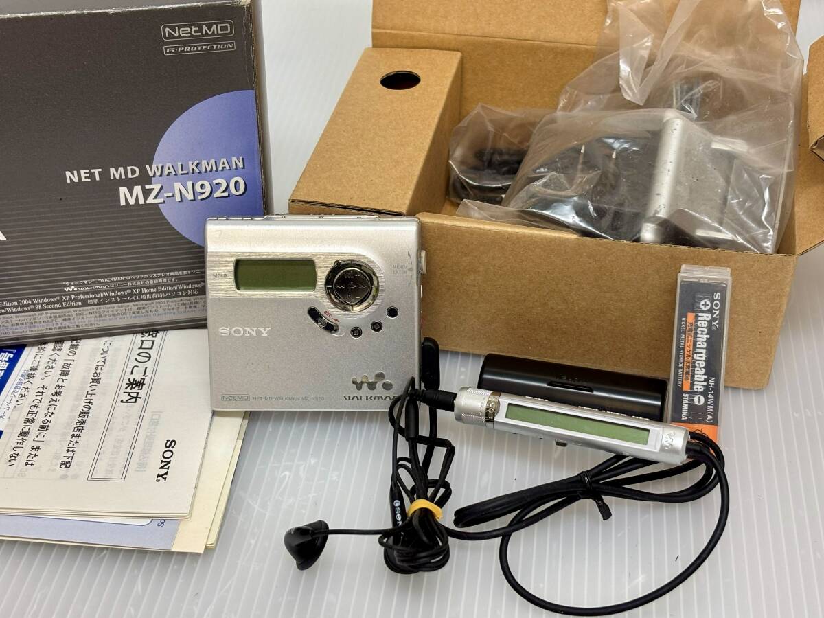 SONY■ソニー ポータブルMDレコーダー WALKMAN MZ-N920 （シルバー）/ 動作未確認■ジャンク品