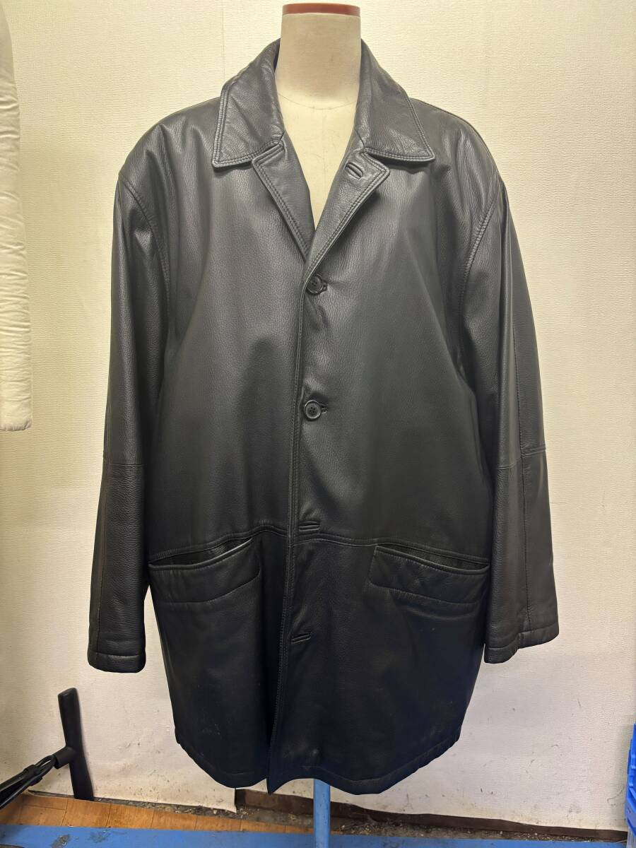 BURBERRY■バーバリー メンズ ラムレザー コート 着丈87cm■中古品