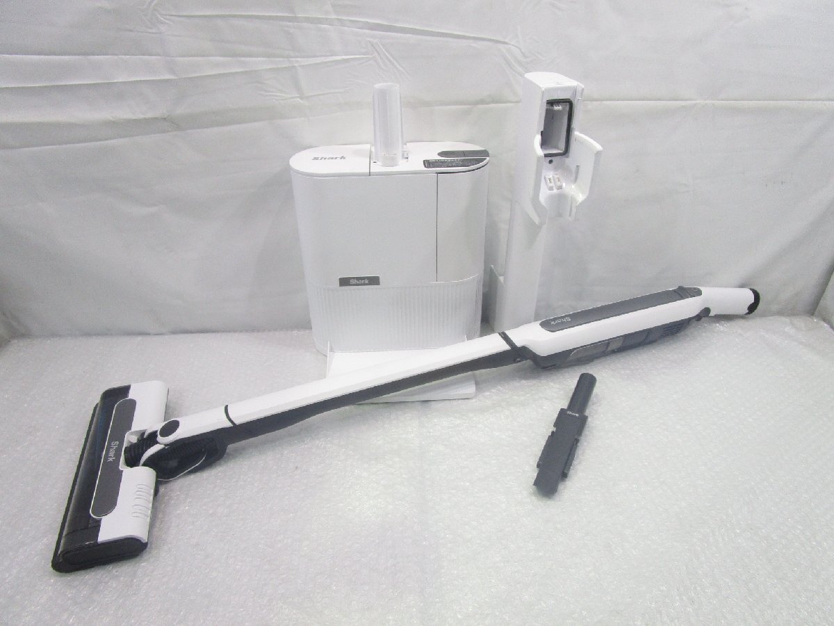 ◎展示品 Shark シャーク EVOPOWER SYSTEM STD+ コードレススティッククリーナー 掃除機 CS150JAE 自動ゴミ収集ドック ホワイト w8319