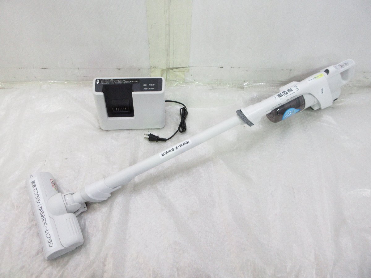 ◎展示品 SHARP シャープ RACTIVE Air コードレススティッククリーナー 充電式掃除機 軽量 不快音低減 EC-AR11-W ホワイト w846