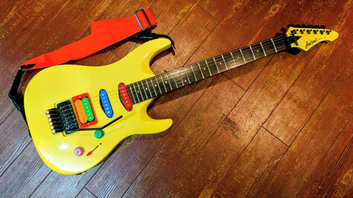 【Aria ProⅡ】完全調整＆清掃済み美品！★Magna Series MA-450(改)★イエロー★1990年代MADE IN JAPAN★アリアプロ★聖飢魔II★エース清水