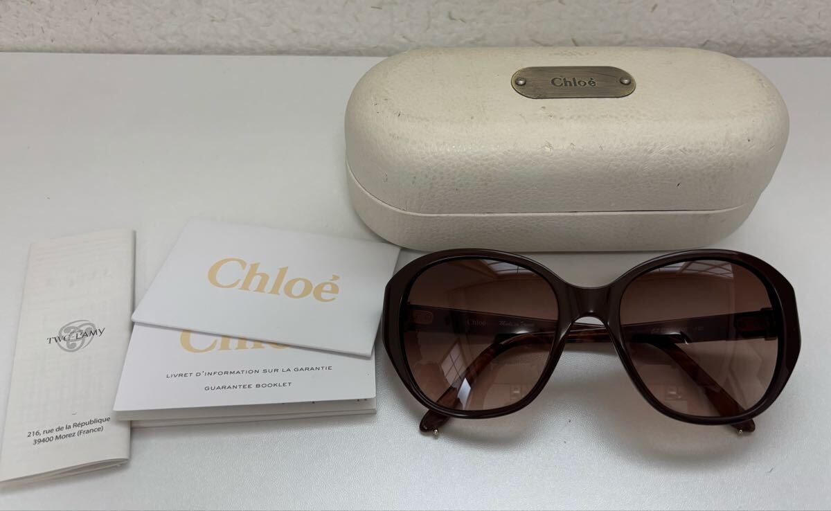 Chloe クロエ サングラス ケース付 ブラウン系 CL2261 アイウェア 使用回数少