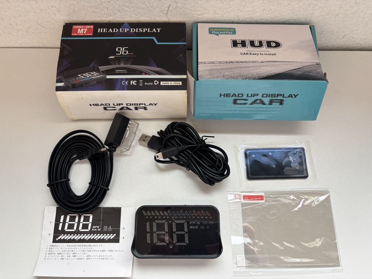 HUD ヘッドアップディスプレイ M7 OBD2+GPS 