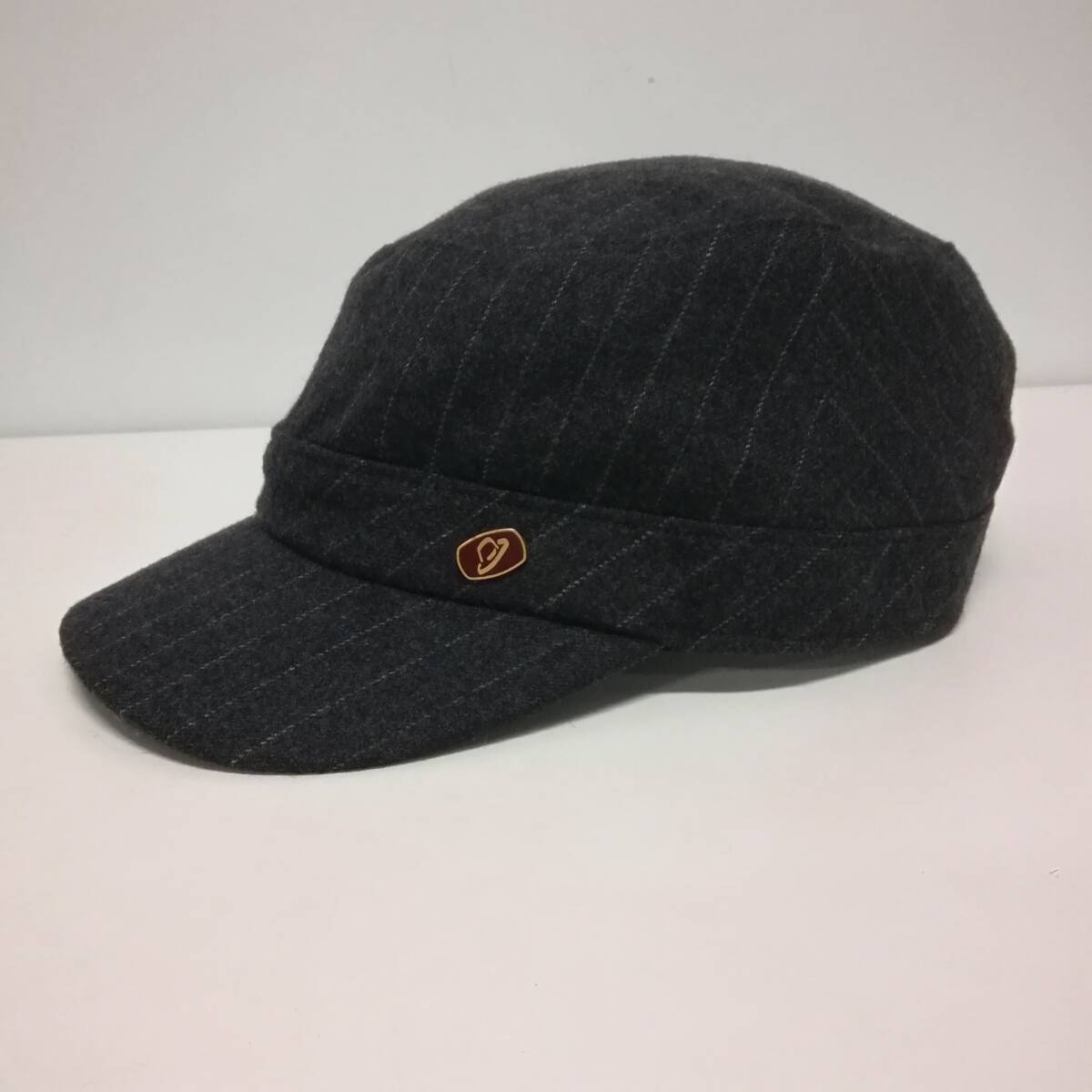Borsalino ボルサリーノ 帽子 ワークキャップ ダークグレー 58cm 日本製 