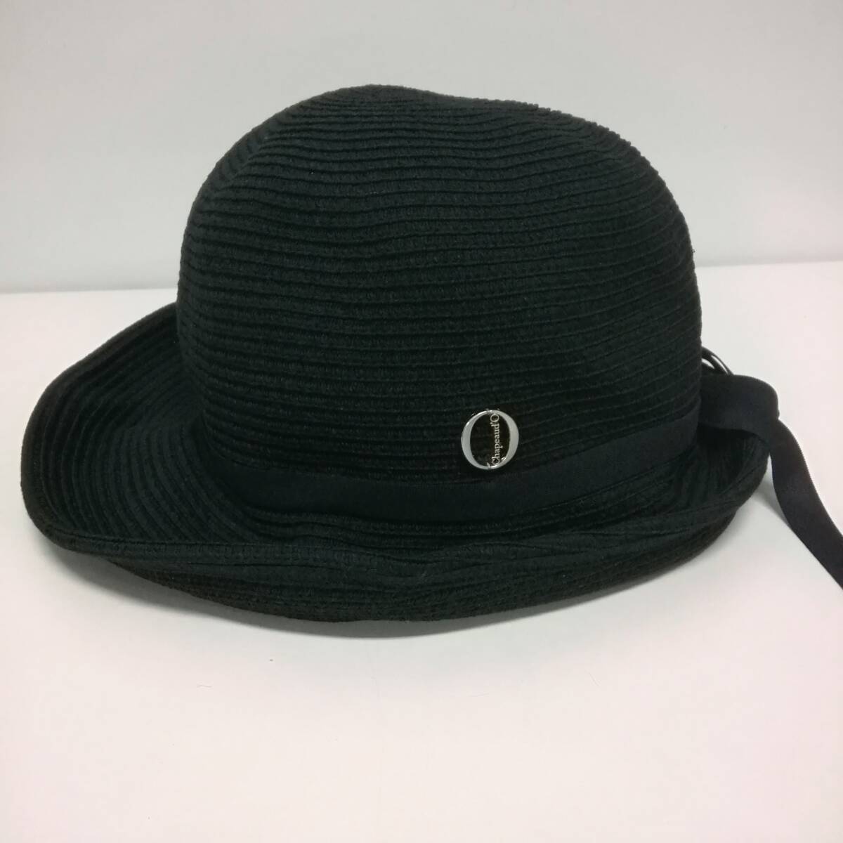 chapeaud O シャポードオー 帽子 ハット ブラック 約58cm 日本製 Silk Braid Breton シルクブレード
