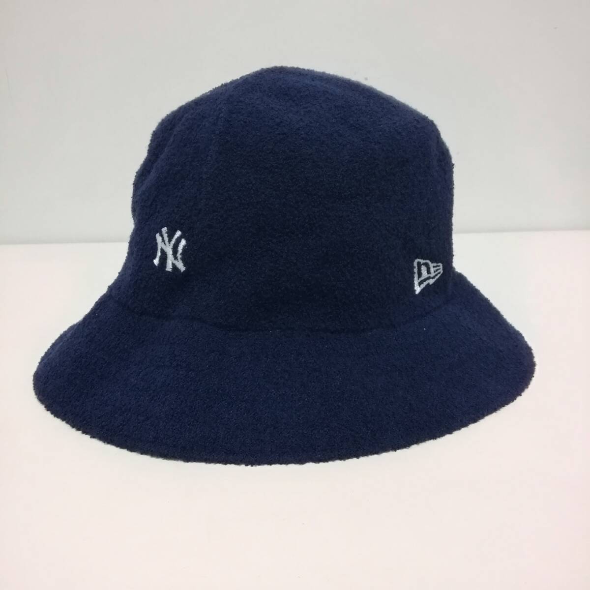 NEWERA ニューエラ 帽子 バケットハット ネイビー MLB NYヤンキース M/L 約58cm