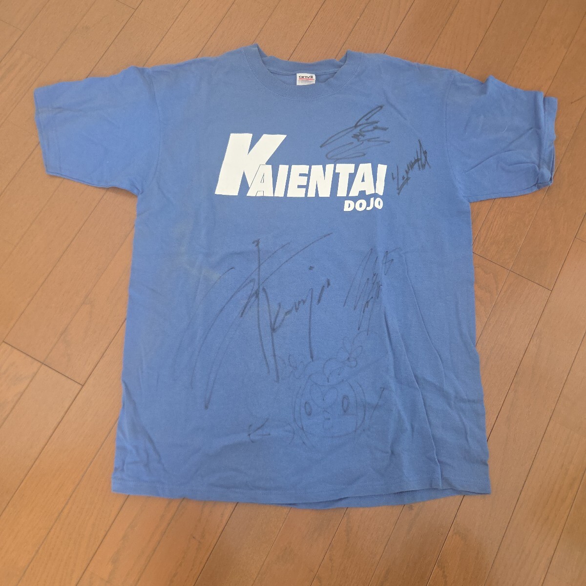 即決あり！KAIENTAIDOJO　選手サイン入りTシャツ　未着用　汚れあり　アップルみゆき　お船