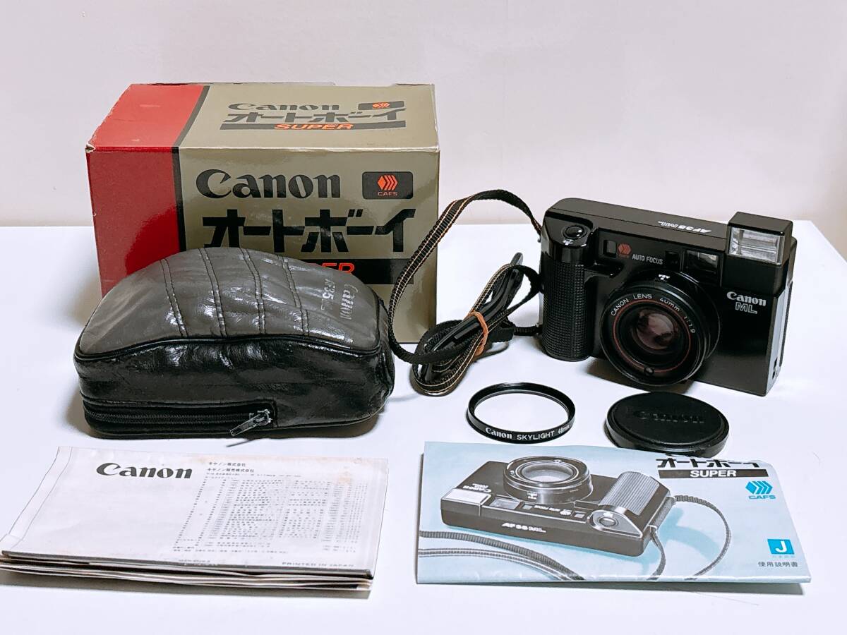 箱付き　外観超美品・動作品 Canon キヤノン AF35ML コンパクトフィルムカメラ CANON LENS 40mm 1:1.9