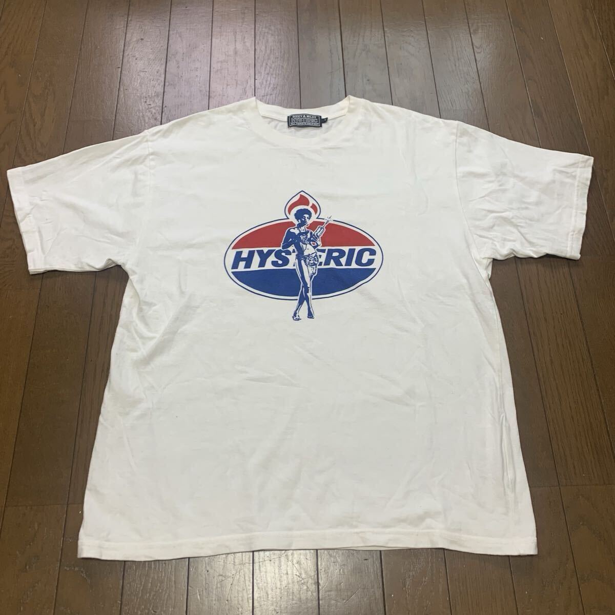 HYSTERIC GLAMOUR ヒステリックグラマー ピンナップガール Tシャツ ホワイト 古着 カットソー ロゴ ヒスガール y2k