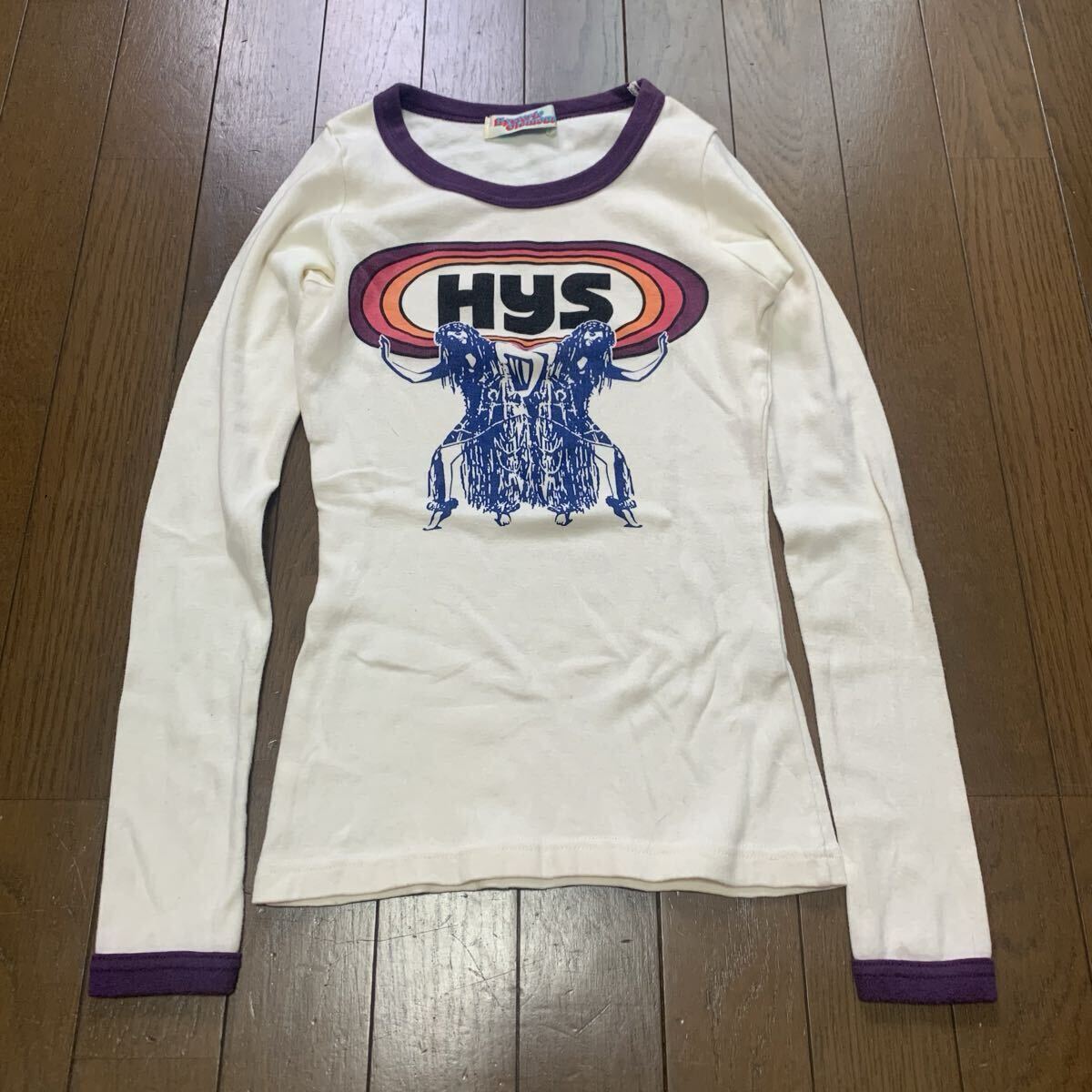 HYSTERIC GLAMOUR ヒステリックグラマー HYSガール 長袖Tシャツ ロンT ホワイト カットソー ロンT ヒスガール y2k 名作