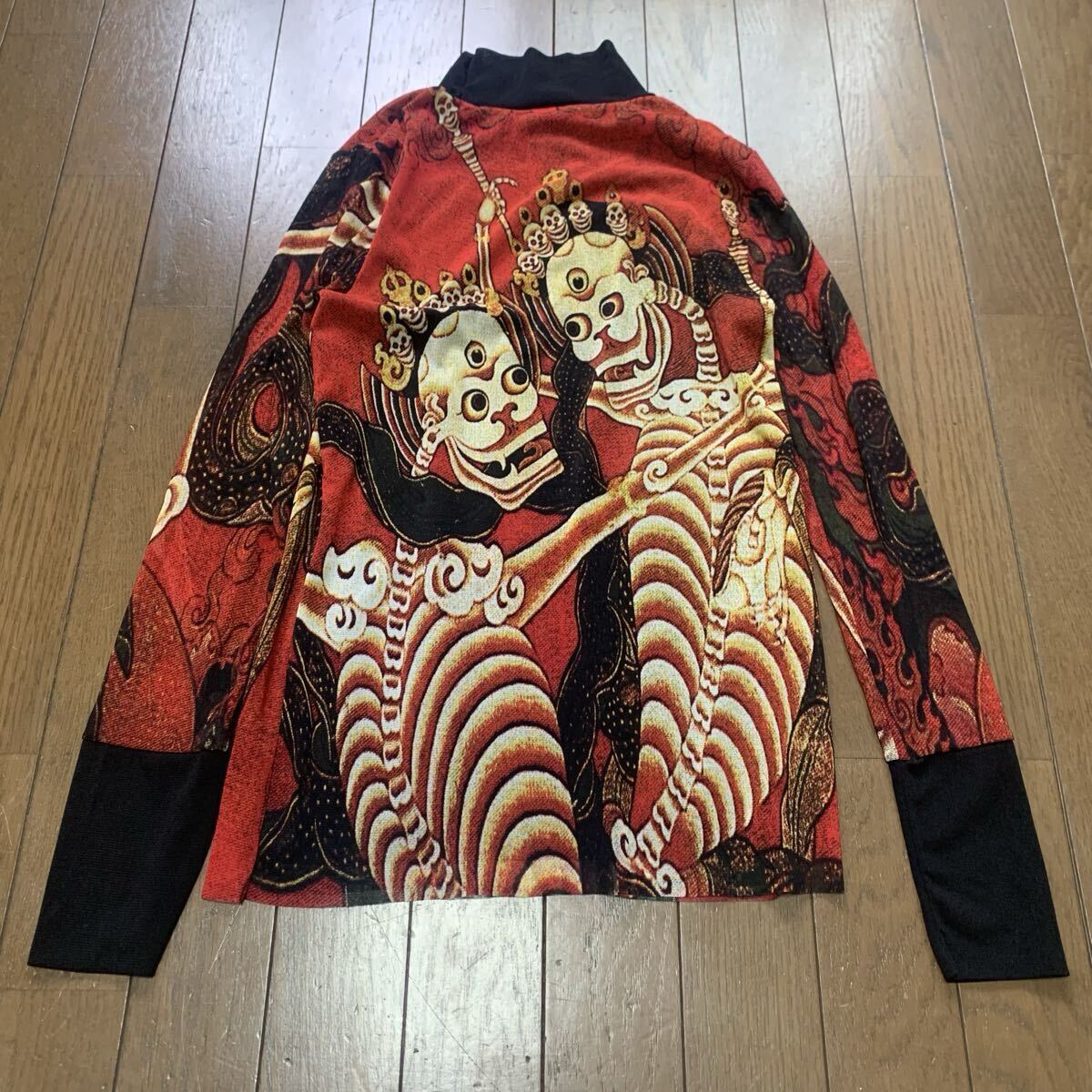 1998 Vivienne tam ヴィヴィアンタム パワーネット ハイネック カットソー 総柄 骸骨 希少