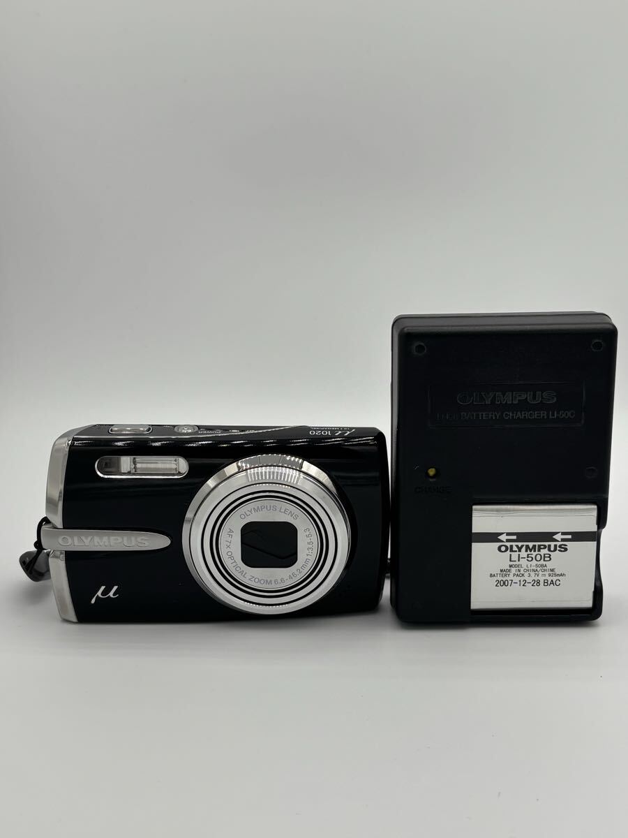 M45 OLYMPUS μ1020 オリンパス ミュー コンパクトデジタルカメラ ブラック バッテリー・充電器付