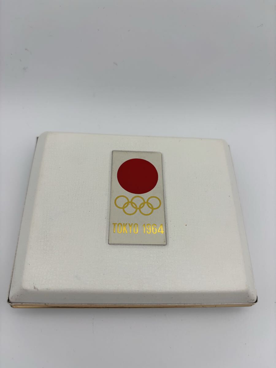 M44 【当時物ケース付】1964年東京オリンピック記念硬貨 1000円銀貨 100円銀貨2枚セット 昭和39年（未洗浄・トーンあり）