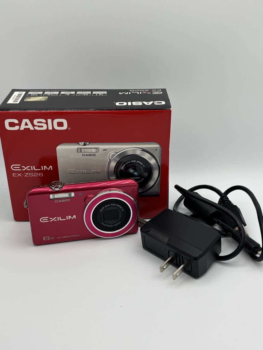M51 CASIO EXILIM EX-ZS26 ピンク コンパクトデジタルカメラ 元箱・付属品付