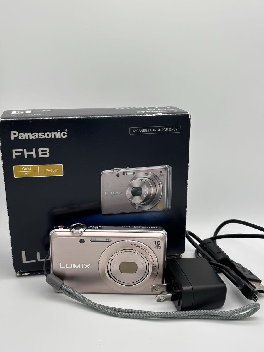 M52 Panasonic LUMIX DMC-FH8 ピンクゴールド コンパクトデジタルカメラ 箱・付属品付