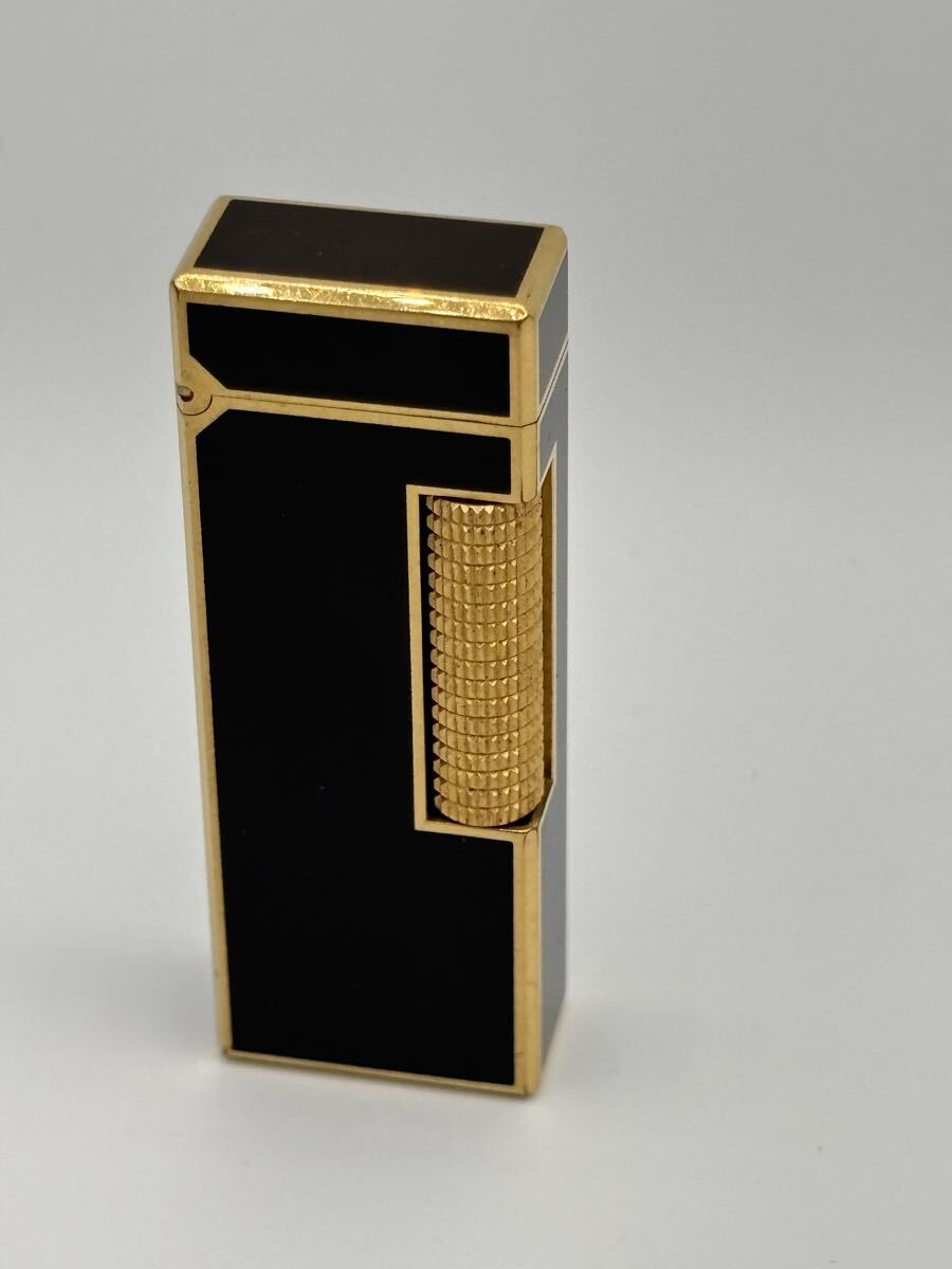 M54 dunhill ダンヒル ローラーガスライター ブラックラッカー ゴールド