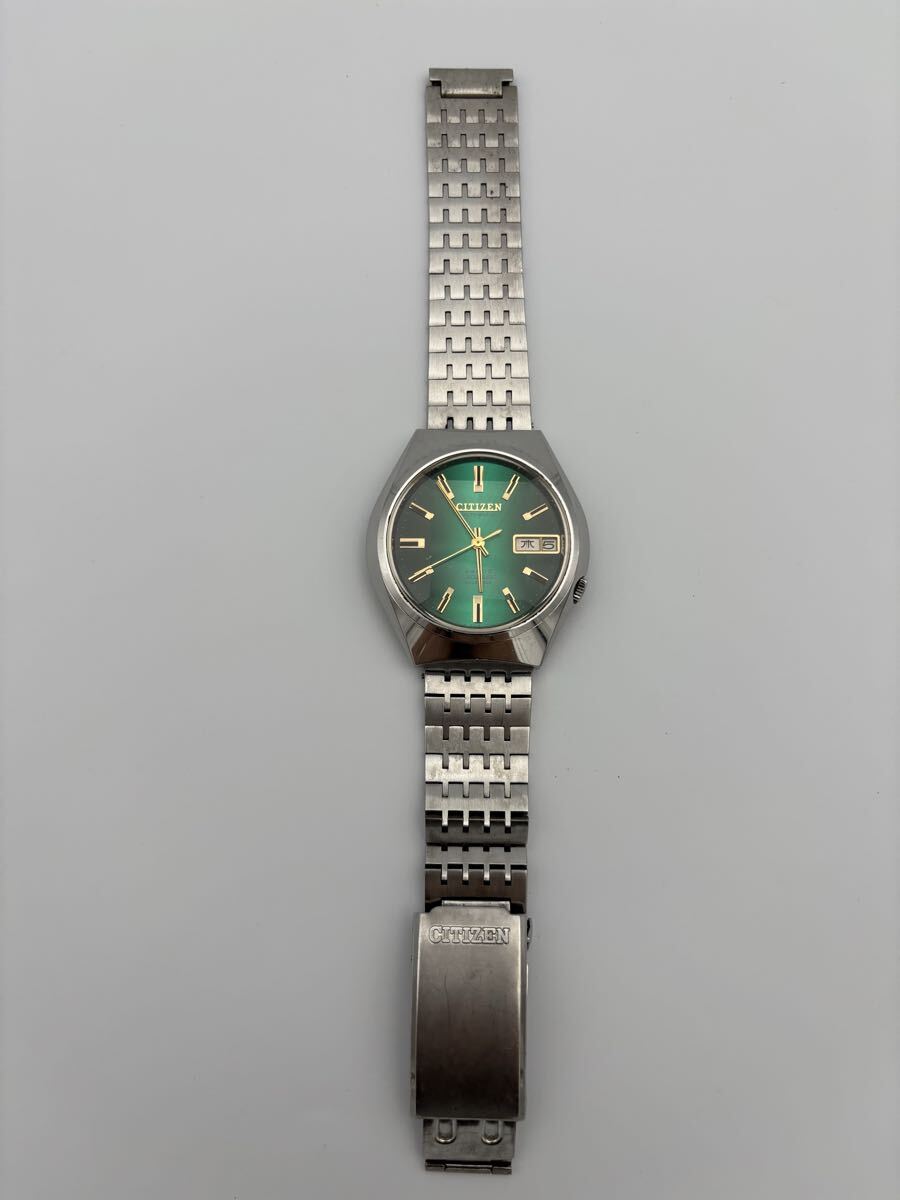 M56 CITIZEN シチズン 自動巻き 腕時計 グリーン文字盤 デイデイト メンズ