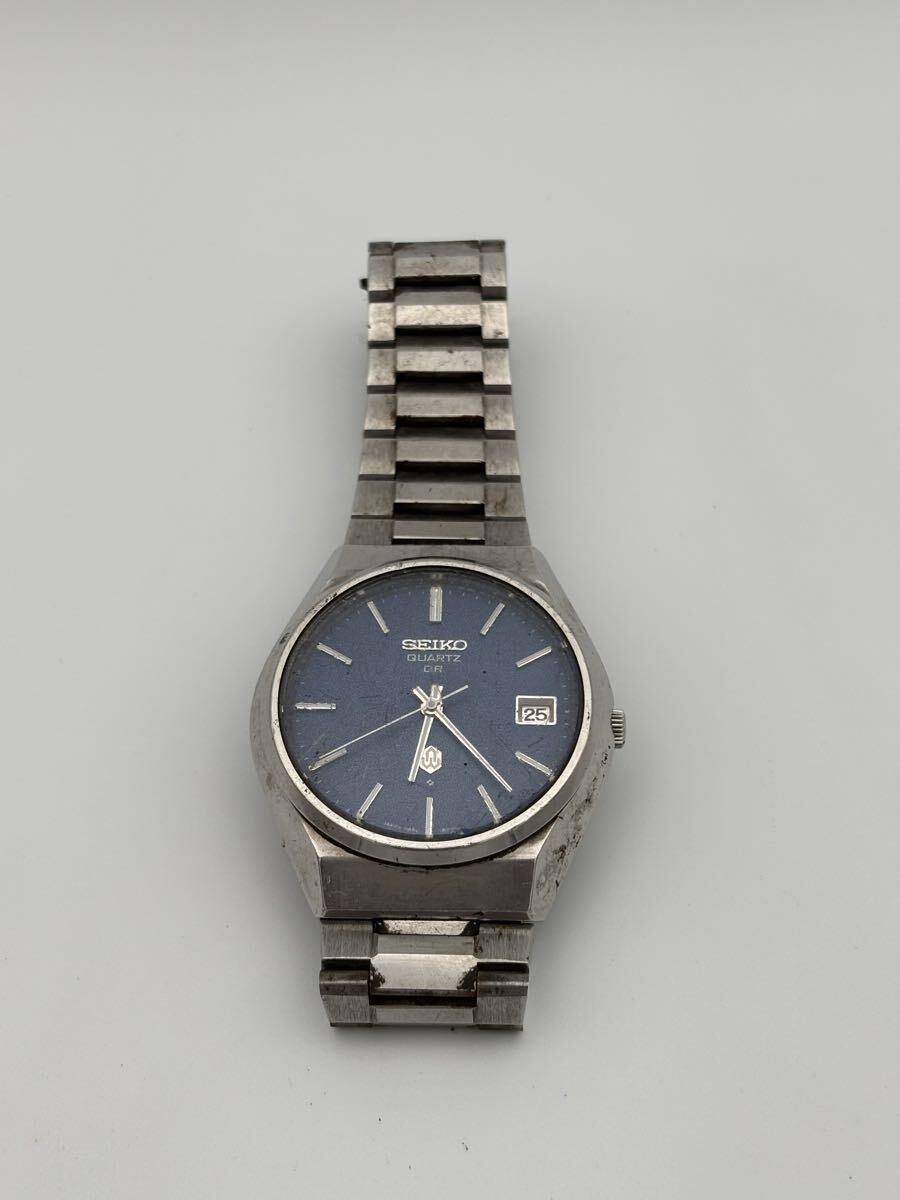 M57 SEIKO QUARTZ セイコー クォーツ メンズ腕時計 ブルー文字盤 デイト