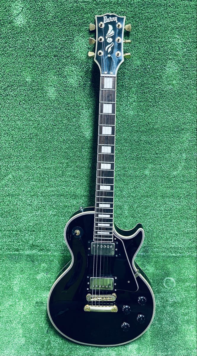 Burny レスポールカスタム ブラック エレキギター 中古
