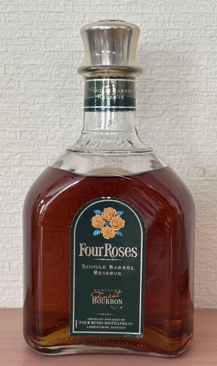 21583【未開栓】 Four Roses SINGLE BARREL フォアローゼズ シングルバレル リザーブ バーボン 液面低下有 ラベル折れ汚れ有 現状品