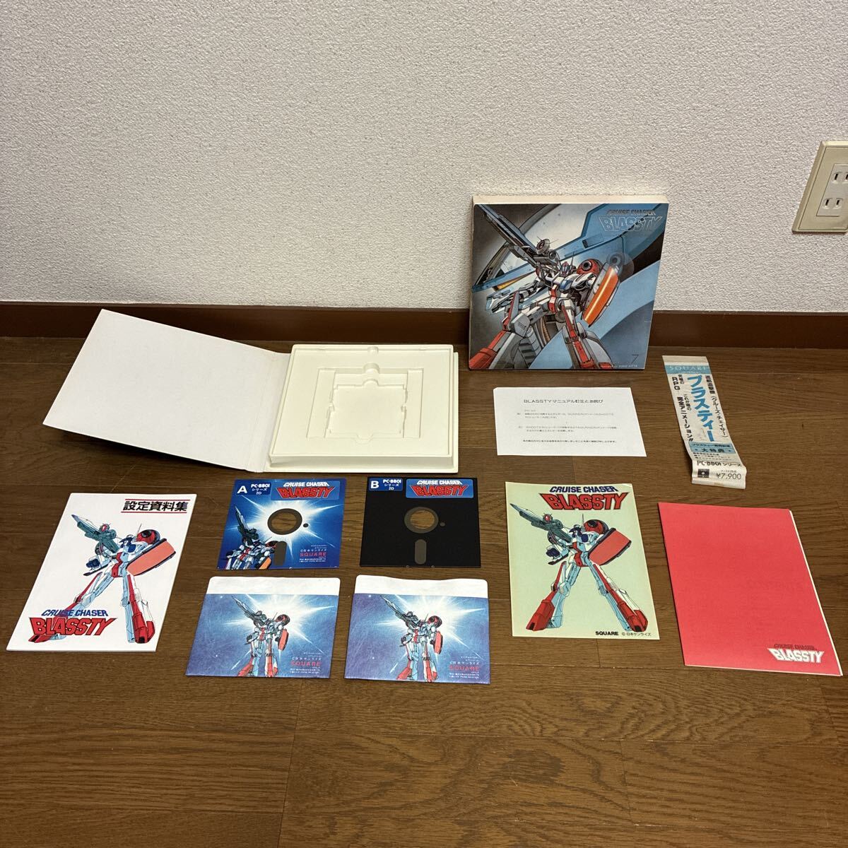 ☆SQUARE スクエア クルーズチェイサー ブラスティー 5インチ版 PCゲーム PC-8801版 ステッカー/箱/取説付(中古品/現状品/保管品)☆