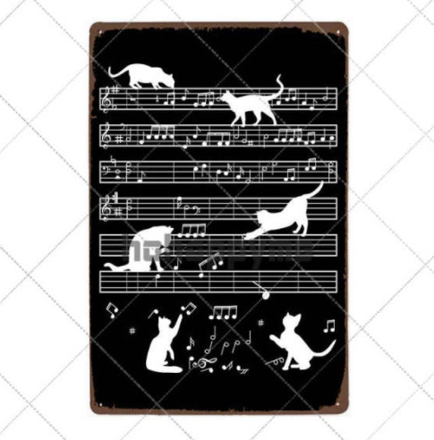 x647　　レトロ ゲーム ブリキ看板 メタルプレート　レトロ メタル サイン 　猫　ヴィンテージ 装飾 アート　