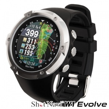 ショット ナビ W1 エボルブ ブラック×シルバー SHOT NAVI W1 EVOLVE GPS WATCH