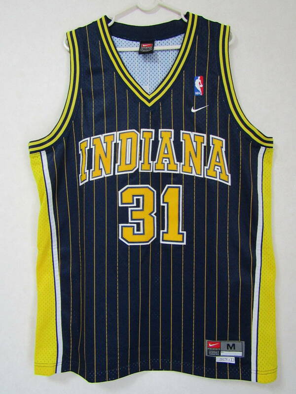 良品 NBA PACERS レジー・ミラー MILLER #31 インディアナ・ペイサーズ NIKE ナイキ製　オーセンティック ユニフォーム ゲームシャツ 刺繍