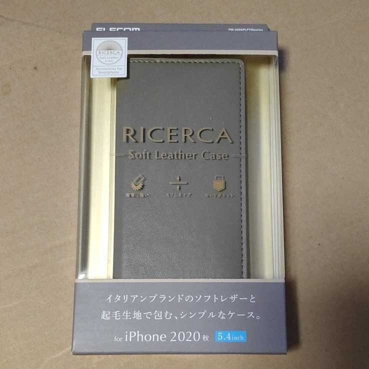 ◇ELECOM iPhone 12 mini ケース 手帳 レザー RICERCA (Coronet) PM-A20APLFYIGGY