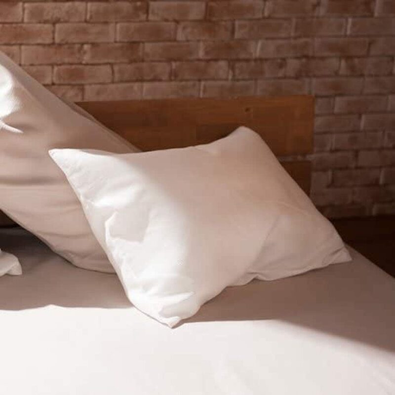 【送料無料】 ワッフル織 ハニカム枕カバー 43x63cm用 ホワイト 綿 100%
