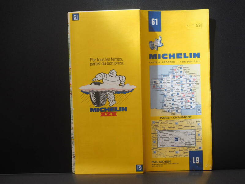 Z10822 2 MICHELIN ミシュランマップ　61　1/200000 PARIS-CHAUMONT 1981年12月 