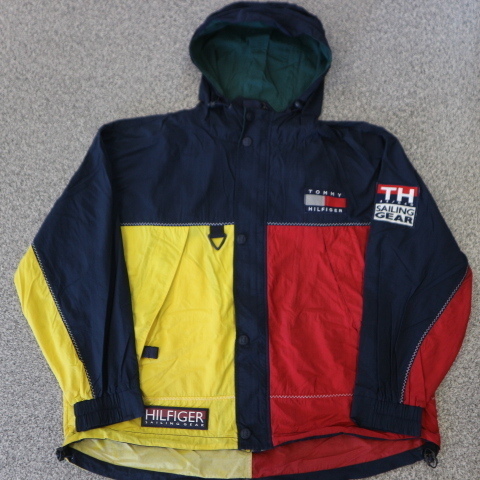 90s TOMMY HILFIGER SAILING GEAR ナイロン セーリング ジャケット L トミーヒルフィガー セーリングギア ヴィンテージ