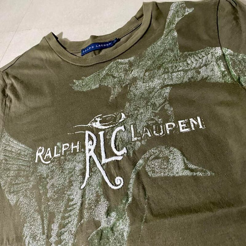 RALPH LAUREN ラルフローレン Tシャツ カーキ (株)インパクト21【L】