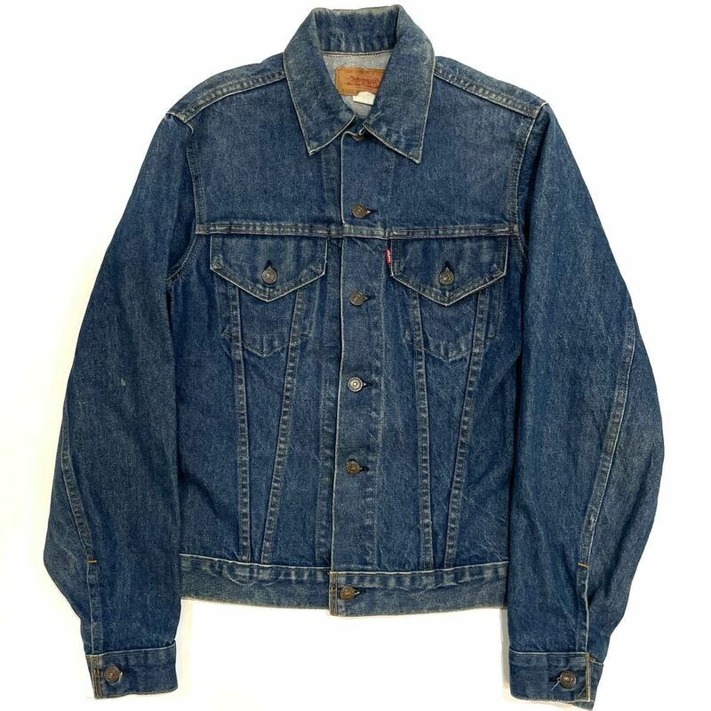 vintage 80s90s Levi's USA 71205-0217 4th(36L) リーバイス スモールe ロング Gジャン デニム ジャケット ビンテージ 3rd