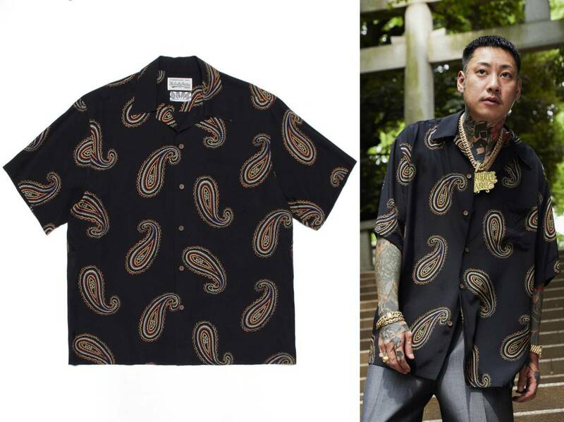 新品 WACKO MARIA ワコマリア x BUDSPOOL 舐達麻 HAWAIIAN SHIRT type2 ハワイアン アロハ シャツ ブラック M APHRODITE GANG HOLDINGS