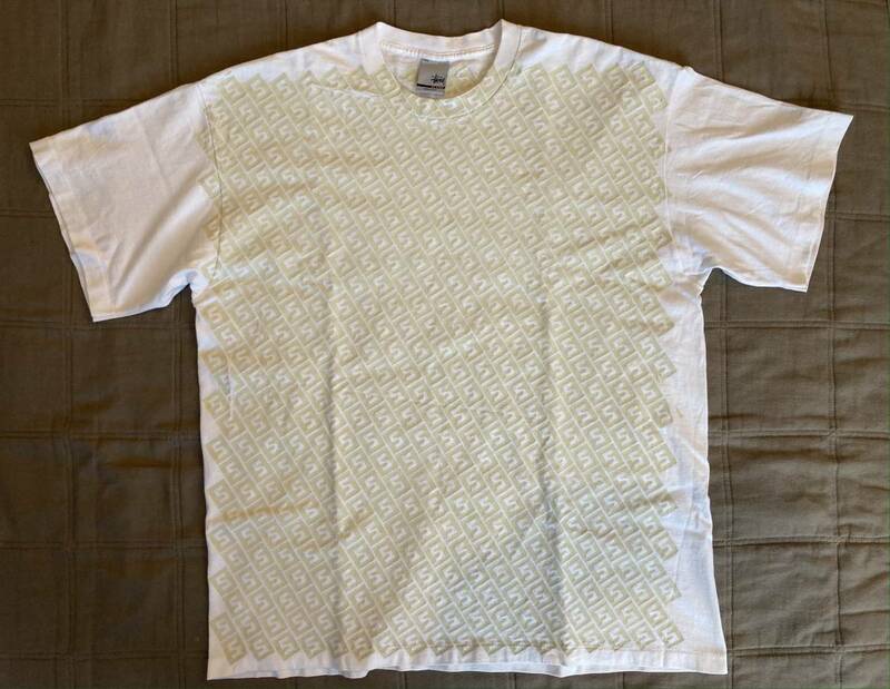 STUSSY T-SHIRT XL USED ステューシー MONOGRAM Tシャツ FENDI モノグラム フェンディ MADE IN USA