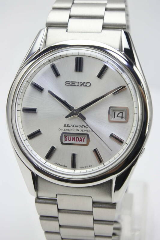 自動巻3代目☆１９６６年製　SEIKO セイコーマチック デイデイト 35石 6218-8010 自動巻紳士腕時計　純正SEIKOベルト　希少なモデル　