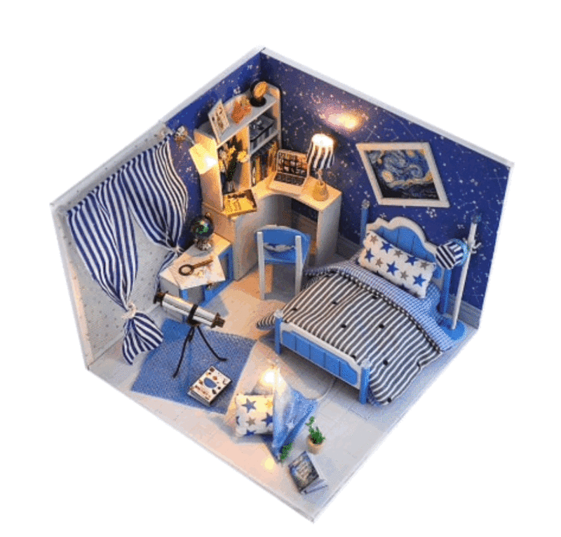 ドールハウスの家具diyミニチュア3D木製miniaturasドールハウスのおもちゃ子供の誕生日プレゼントカサ子猫日記 １８
