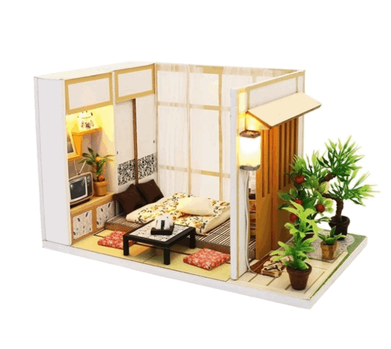 ドールハウスの家具diyミニチュア3D木製miniaturasドールハウスのおもちゃ子供の誕生日プレゼントカサ子猫日記 ２０