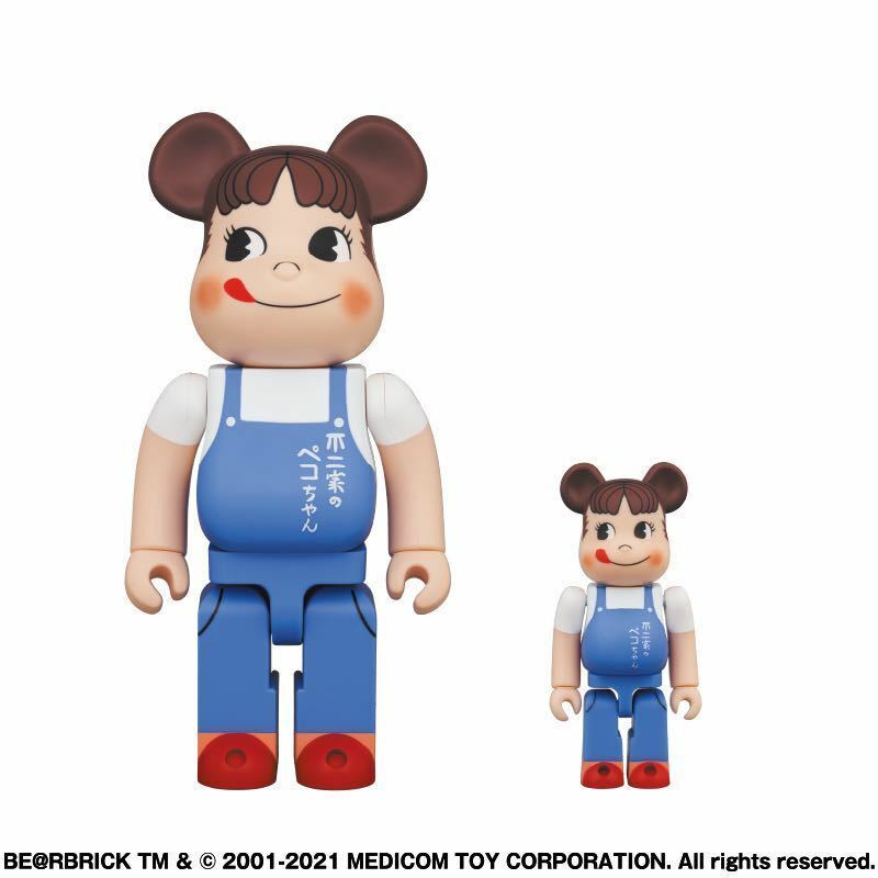 BE@RBRICK ペコちゃん The overalls girl 100％ ＆ 400％