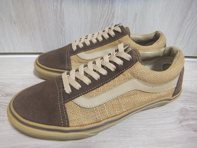 VANS OLD SKOOL ヘンプ ベージュ/ブラウン 28cm☆バンズ オールドスクール HEMP