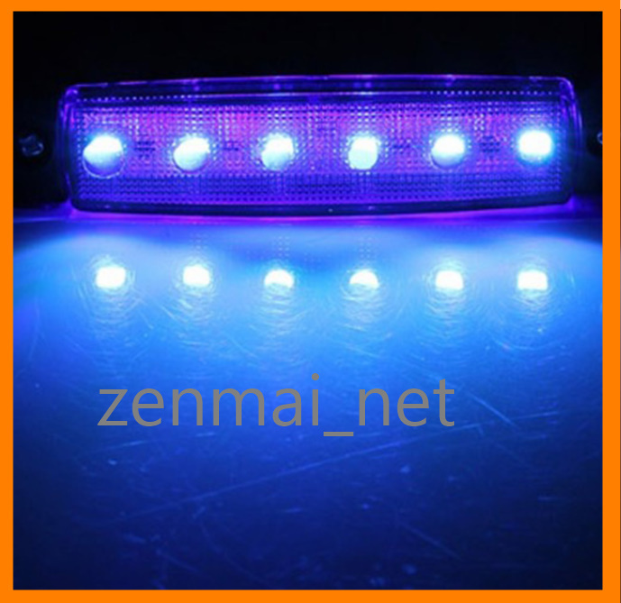 R217　トラック・トレーラー用汎用LEDマーカーランプ　　12V/24V用×10個セット　ブルーLED 電飾 デコトラ イルミネーション