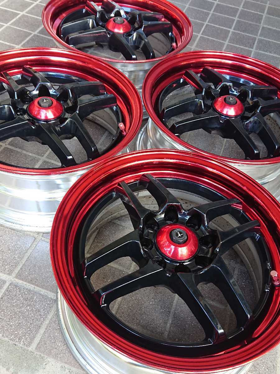 TOM'S NEW ACTION 14×6J+38 4H-100 トムス ニューアクション アルミホイール BLACK×RED アクア スターレット レビン トレノ MR2(AW11)