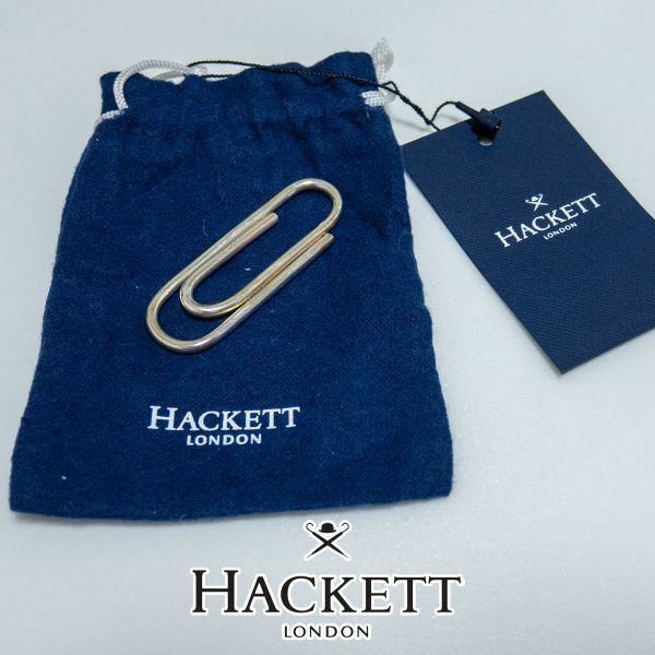 ☆ 新品 HACKETT LONDON ハケットロンドン シルバークリップ ペーパークリップ　ネクタイピン クリックポスト対応