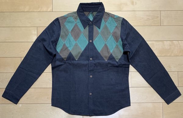 保管品 定価16,000円 MASH マッシュ MS-RE-004 菱形 patchwork JKT パッチワーク シャツ ジャケット ④