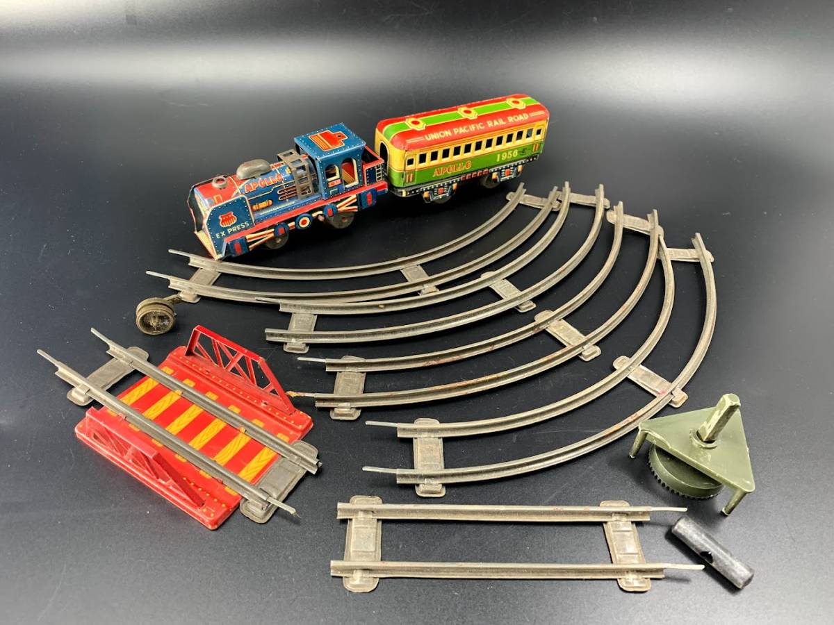 【 蔵出し品！ ビンテージ ブリキ 機関車 汽車 】アンティーク レトロ 電車セット 当時物