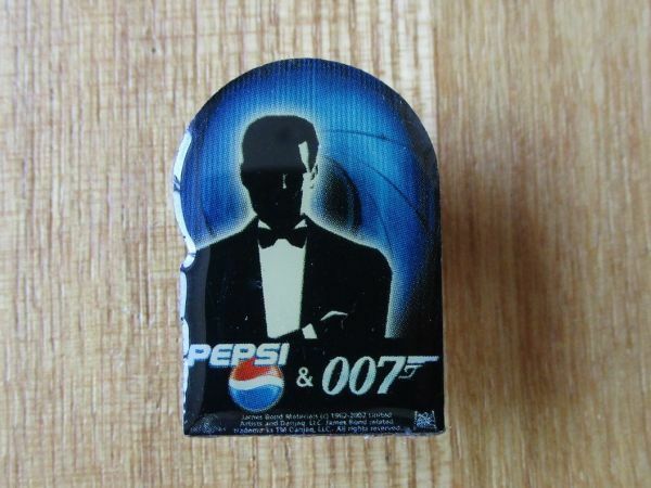 古い ピンバッジ : 007 x PEPSI A ペプシ ジェームスポンド 映画 シネマ ムービー 広告 ピンズ #S