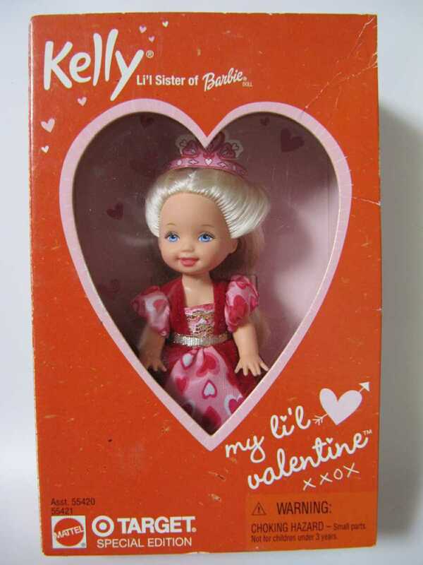 MATTEL 2001 Barbie Kelly バービー 妹 ケリー バービー人形 マテル ドール 人形 TARGET Li'l Sister of Barbie my li'l valentine 未開封