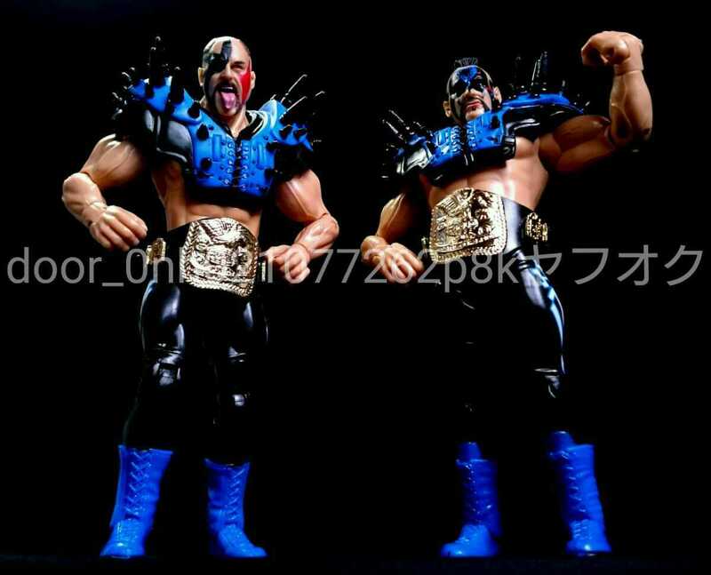 WWF WWE THE ROAD WARRIORS HAWK & ANIMAL ACTION FIGURE ロードウォリアーズ ブルーカラーver. アクションフィギュア